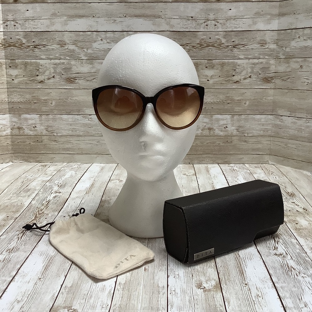 EUC DITA Fever XS / S Sunglasses Brown Tortoise Gradient Sunglasses Japan